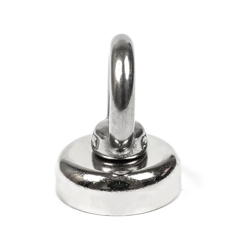 Puissants aimants d'anneau en forme de boulon à œil | Diamètre de 25mm argent Super pêche aimants en mer profonde pour aimant puissant circulaire