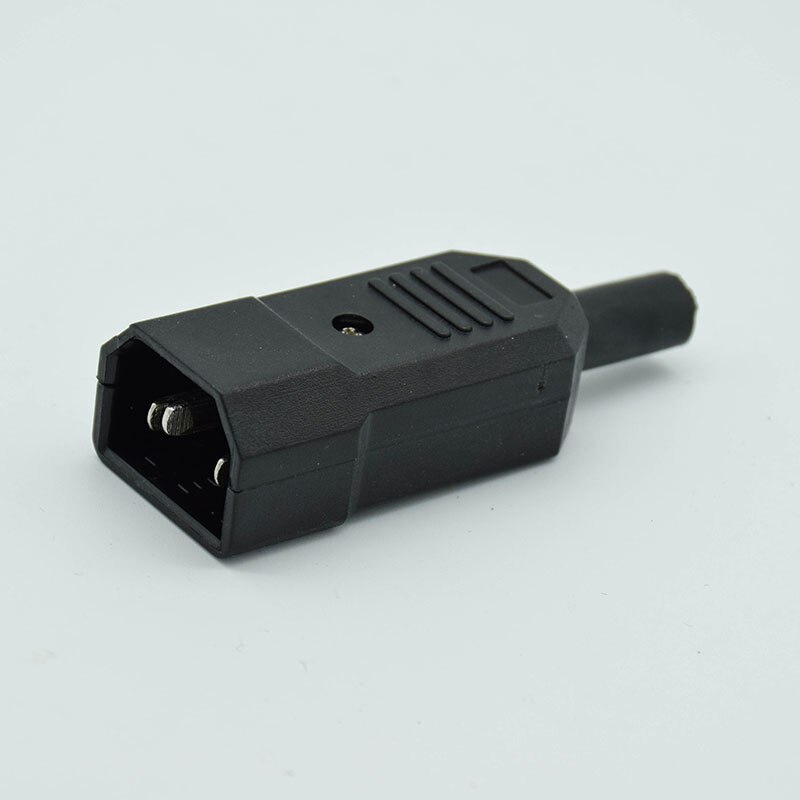 Conector de enchufe de Cable recto IEC C13 C14 10A 250V, negro, hembra y macho, conector de alimentación recargable de 3 pines, toma de CA