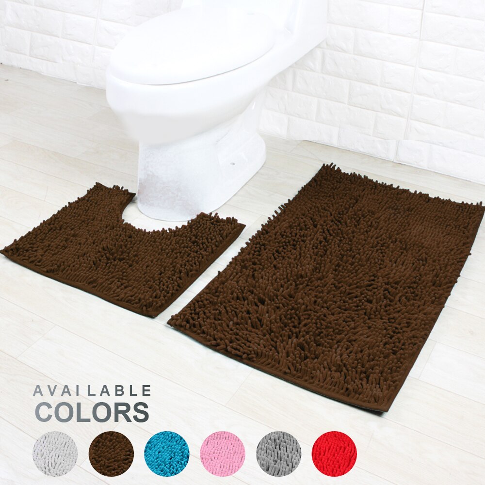 2 stuks - slip badmat badkamer tapijt tapijt set flanellen keuken badmat tapijt badkamer toilet mat wasbaar toilet tapijt