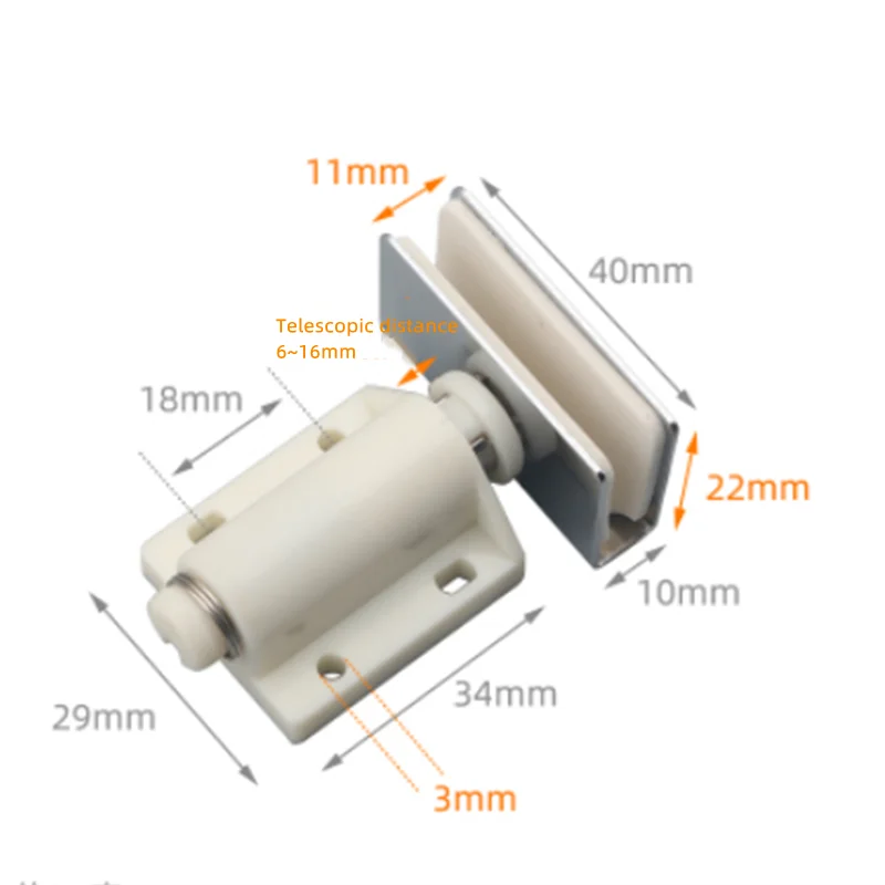 Edelstahl Magnetische Schließer Glas Scharniere Schrank Fänge Möbel Hardware- Küche Wein Schrank Riegel Tür Saug Scharniere: Chrom