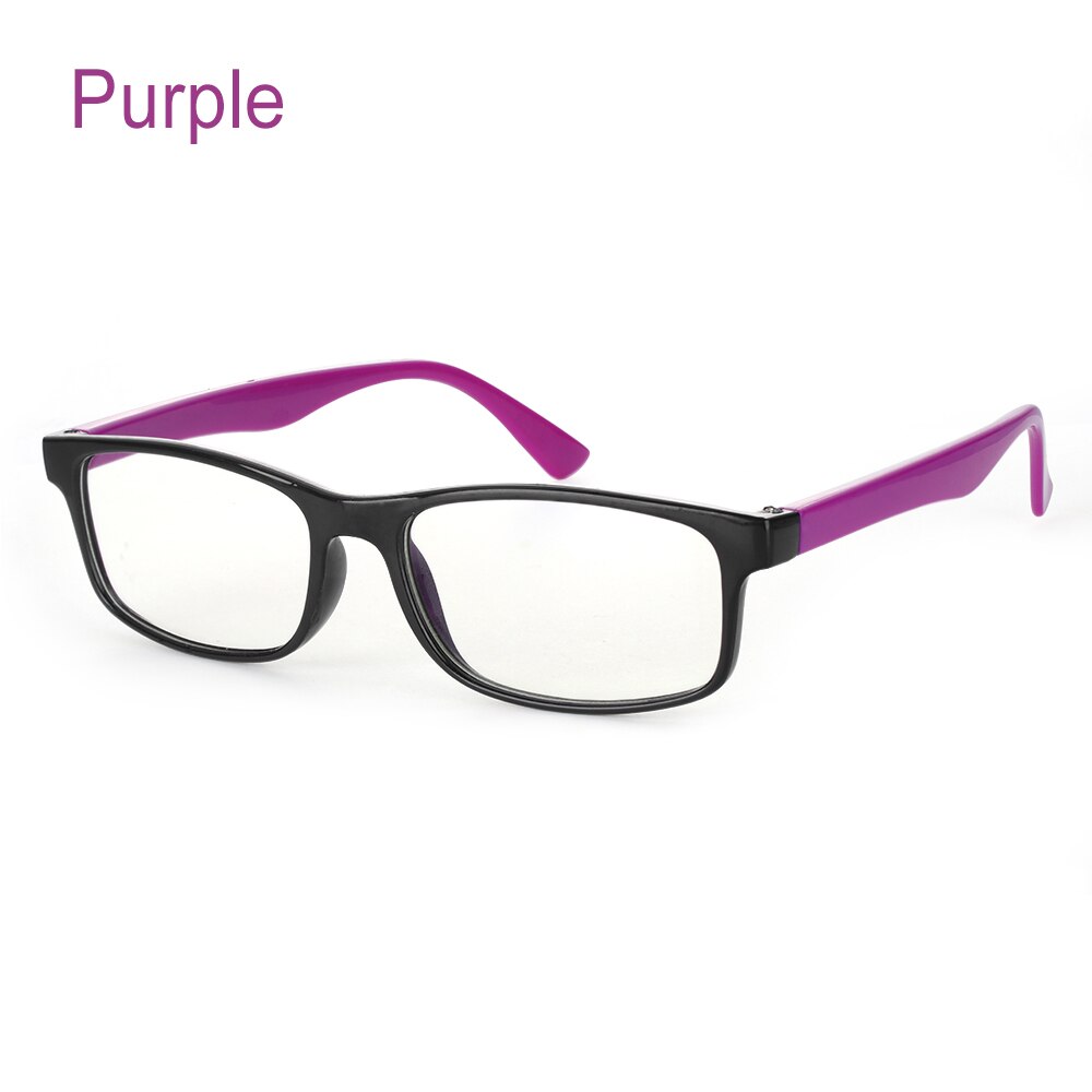 Gafas de protección contra luz azul Unisex, gafas protectoras para ordenador, gafas para videojuegos con marco de bloqueo, gafas ópticas para el cuidado de la visión: Púrpura