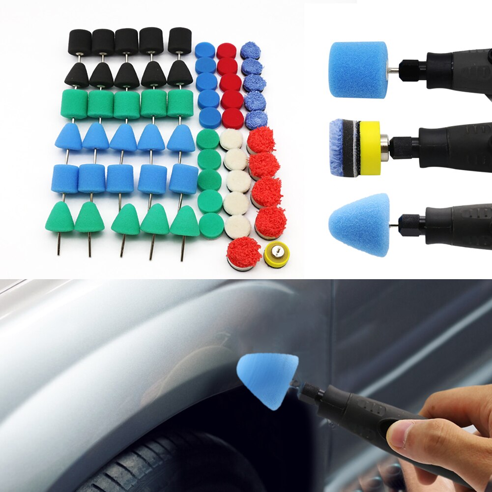 Mini Polishing Kit for Car Beauty Detailing Polisher with Extention Tools Car Polishing Pads Kit for Rotary Polisher