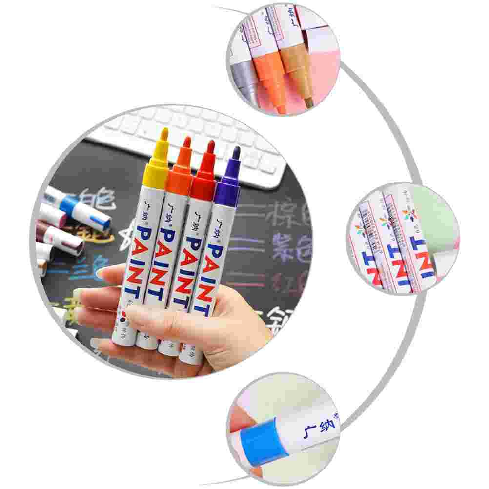 6pcs Paint Marker Pens Acrylic Paint Pens Oil Based Paint Markers Graffiti Markers
