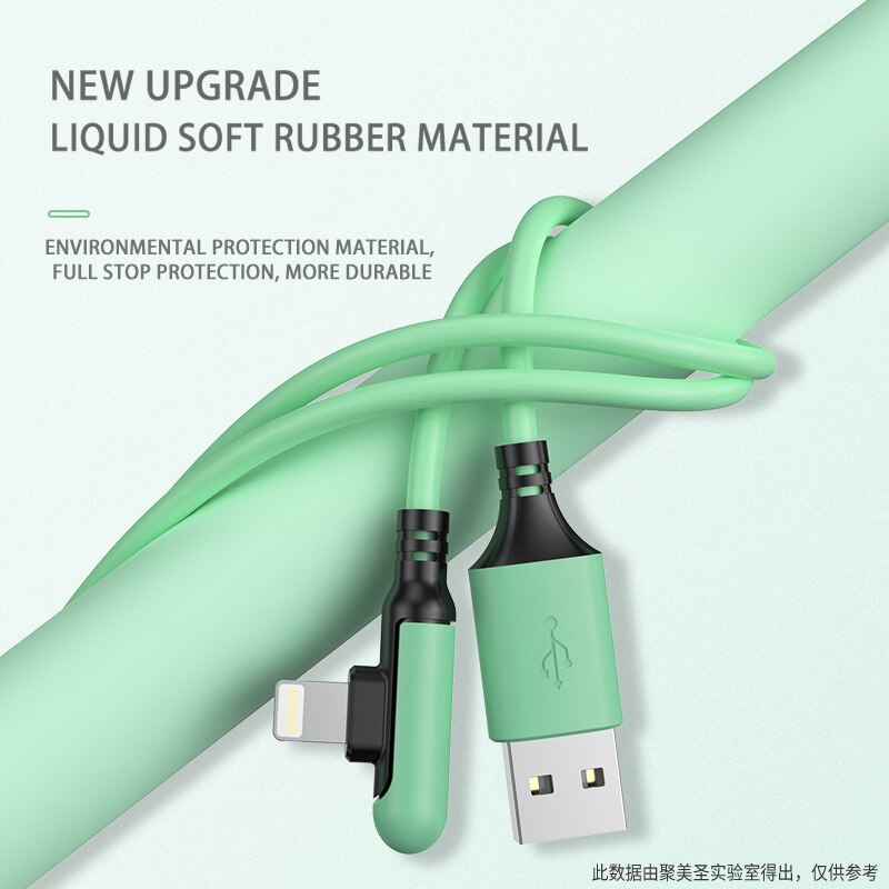 3a 90 asteen usb datakaapeli 0.3/1.2/1.8m 8 pin foe iphone laturi kaapeli neste silikoni pikalatausjohto iphonelle 13 12 11