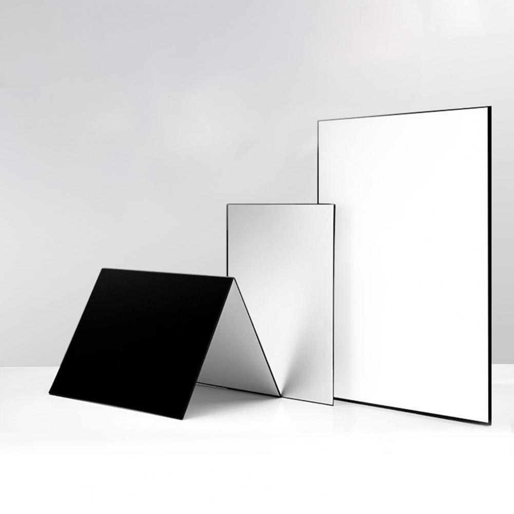 A3 Fotografie Karton Vouwen Reflector Zwart Zilver Wit Dik Papier Boek Board Reflecterende Voor Camera Foto Schieten