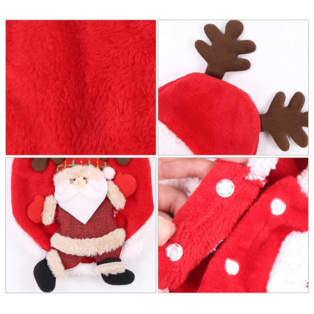 Noël chien chat Costumes drôle père noël Costume pour petits chiens hiver chiot vêtements pour animaux de compagnie Chihuahua carlin