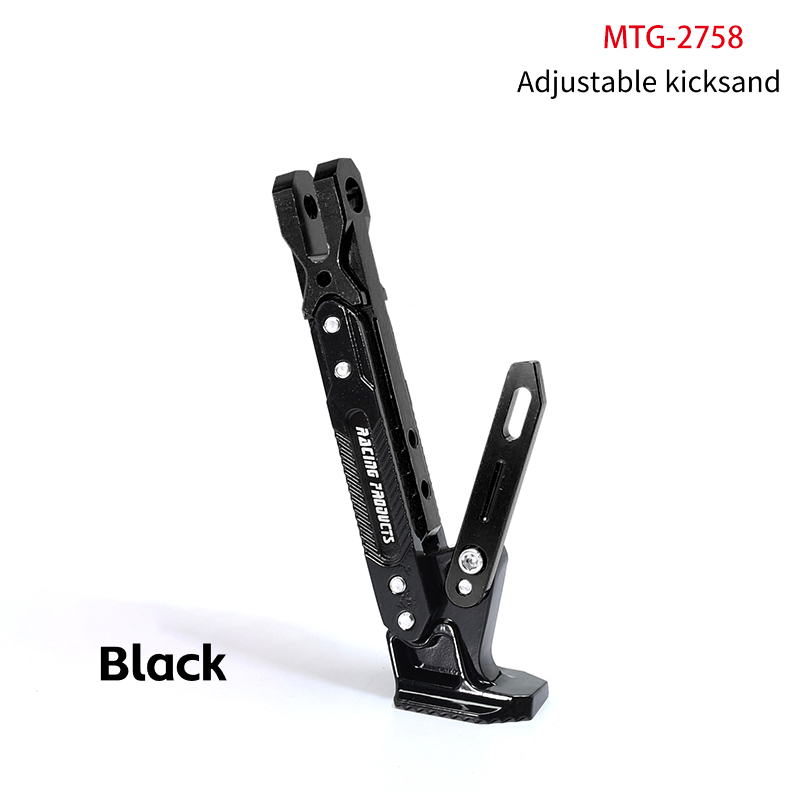 1 st Motorcycle Kickstand Parking Kick Stand Beugel Voet Side Statief Supportor Kruk Houder Crossmotor Motor Accessoires: Black