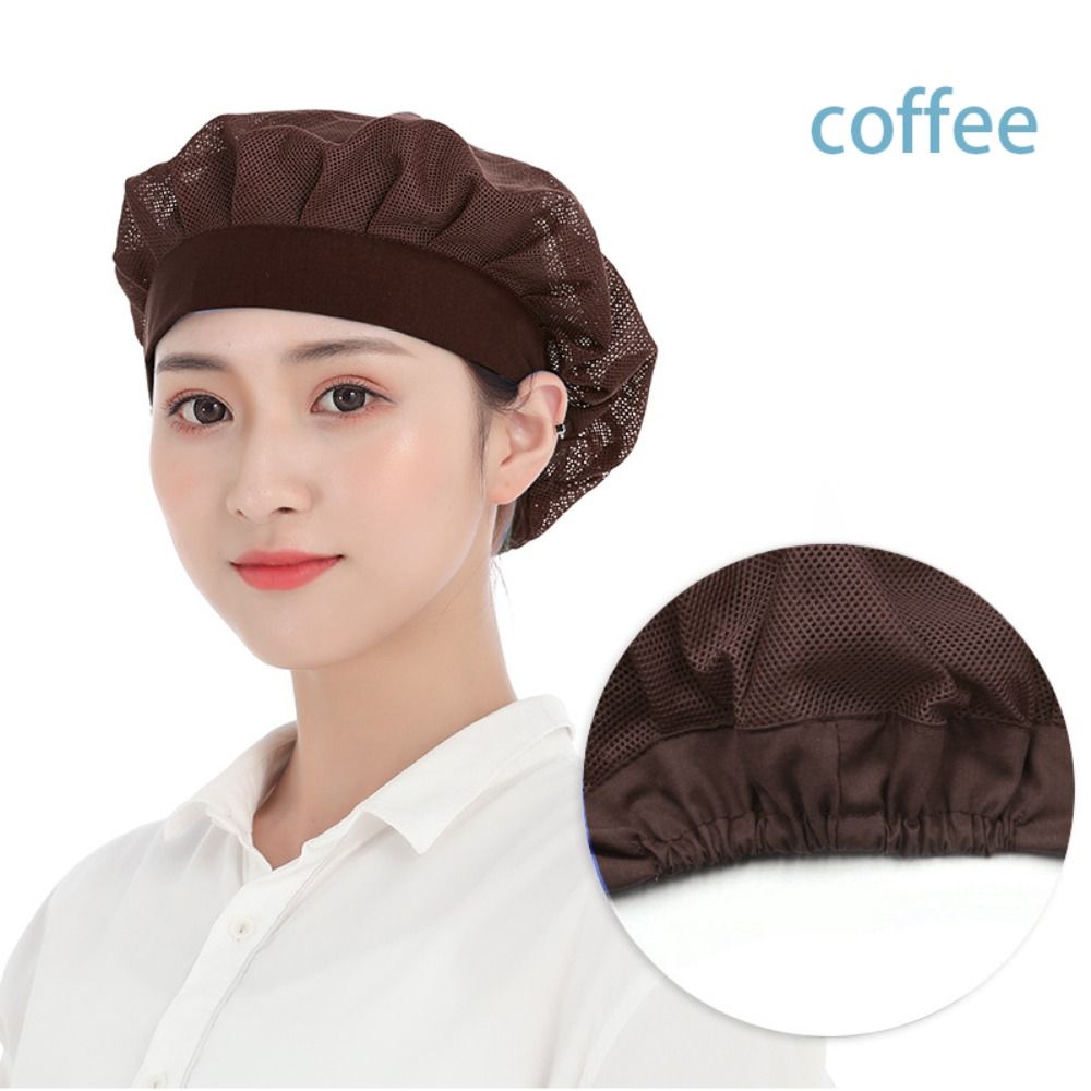 Hair Nets Chef Cap Chic Work Headband Food Service Cook Hat Bundled Hair Cooking Hygienic Cap Hotel: Red