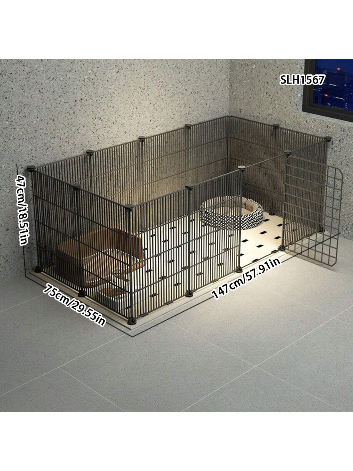 Pet enclosure Indoor home free assembly Teddy fence tight mesh small puppy escape proof dog cage