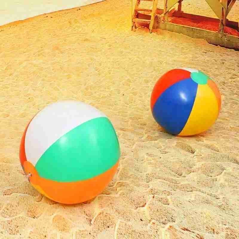 Summer Outdoor Inflatable Beach Ball Toy Fun Outdoor Swimming Ball Inflatable Beach Inches Play Water Toy 12/14/16/20/25 6- A6H3