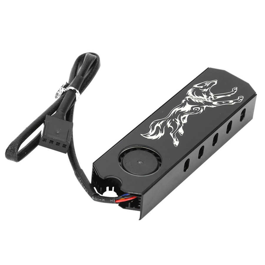 State Hard Disk Heat Sink Aluminum Alloy M.2 2280 SSD Heatsink with Regulation with Fan Desktop 4Pin Interface Powerful Cooling
