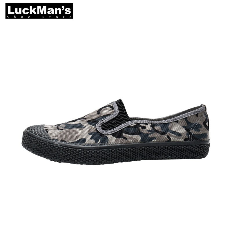 Klassiske camouflage arbejde fritidssko mænd slip-on skridsikre mænd sko behagelige lette arbejdssko til mænd