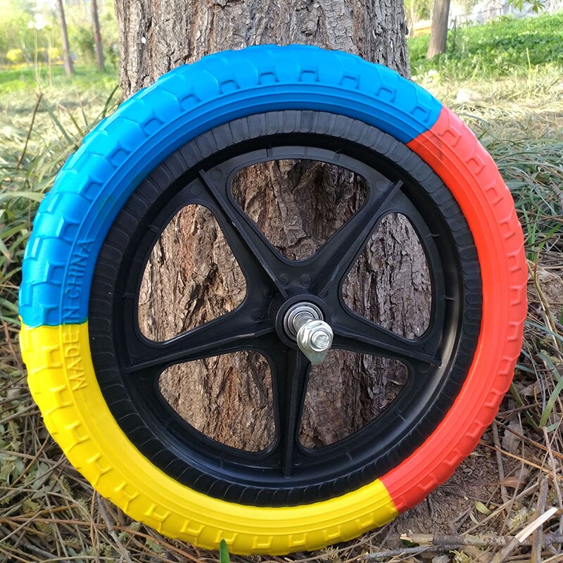 JayCreer 1PCS-Pack 12 Inches 5-Spoke EVA Soild Foam Wheels With Bearing For Kids Balance Bikes