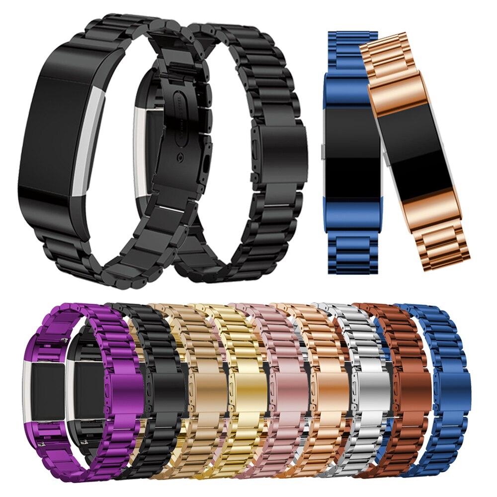 Replacement for Fitbit Charge 2 Stainless Steel Bracelet Strap Stainless Steel Bracelet Watch Band Wristband for Fitbit Charge2