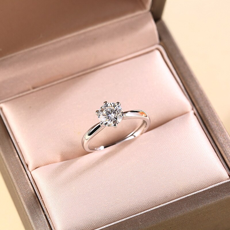 Klassieke Vrouwelijke Kleine Witte Zirkonia Steen Ring Vintage Bruiloft Sieraden Crystal Engagement Anniversary Verstelbare Ringen Voor Vrouwen