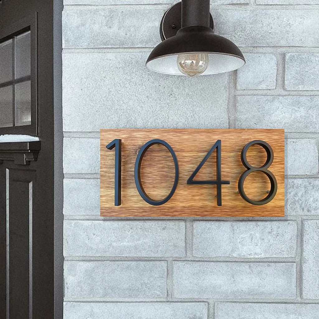 5Inch Large Metal House Number Outdoor Door Number Plate Letter Sign, Address Mailbox Number for Apartment Room Home Decoration