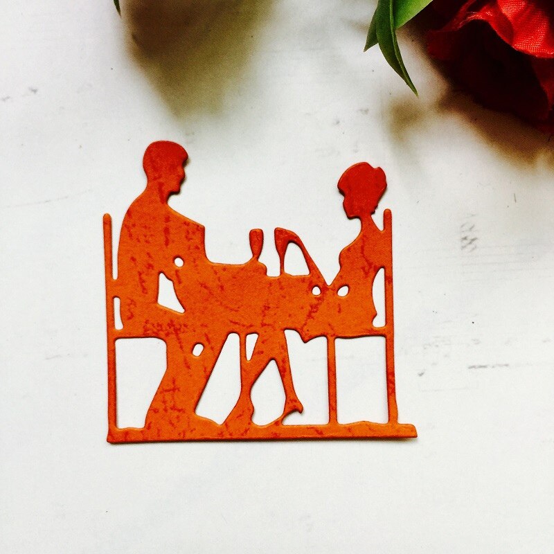 Älskare mönster diy kolstål skärande präglingar stencil mall för kort att göra scrapbooking dekorationer: A3
