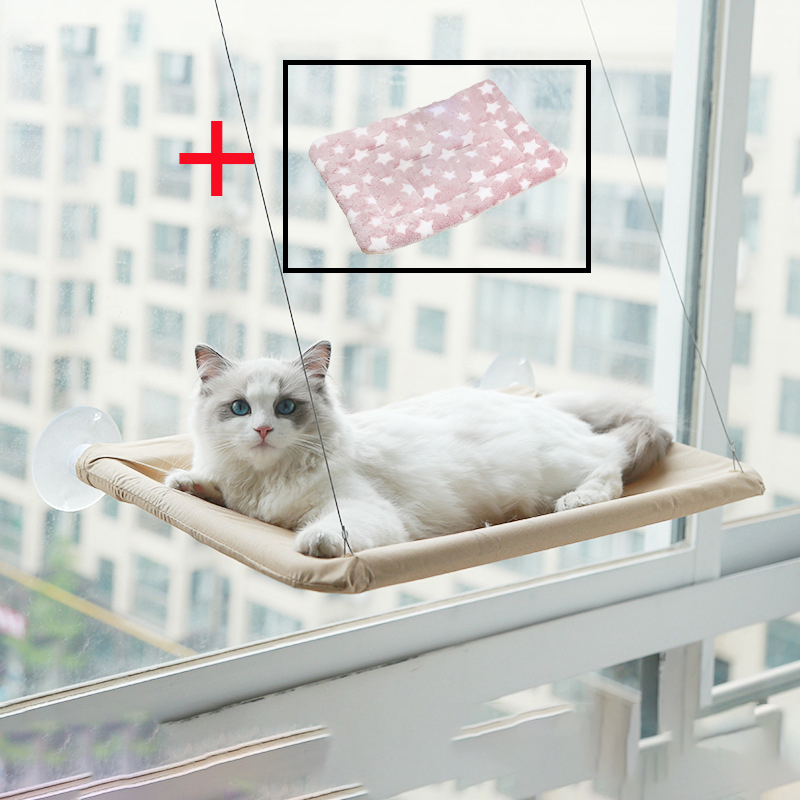 Pet Accessories Cat Hanging Beds Warm Comfortable Sunny Seat Window Mount Kitten Hammock Pet Shelf Seat Beds Bearing 20kg House: 9