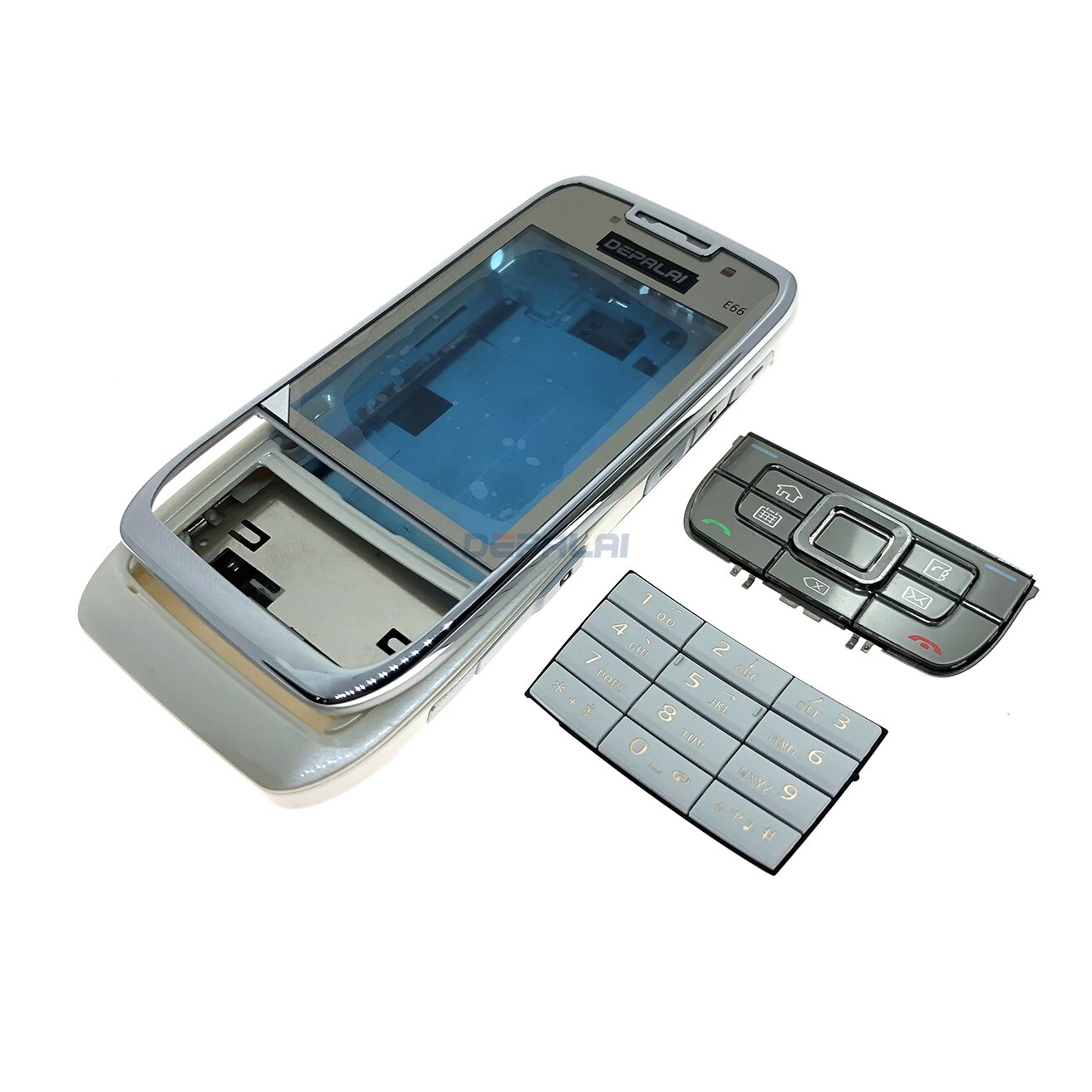 Complete front cover E66 keyboard for Nokia E66 battery back cover housing+Keypad