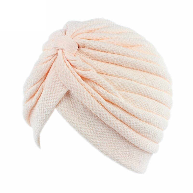 Muslimsk huvudduk keps kvinnors håravfall hårskydd tråd förtjockad elastisk tyg indisk mössa kemoterapi hijab populär: Beige