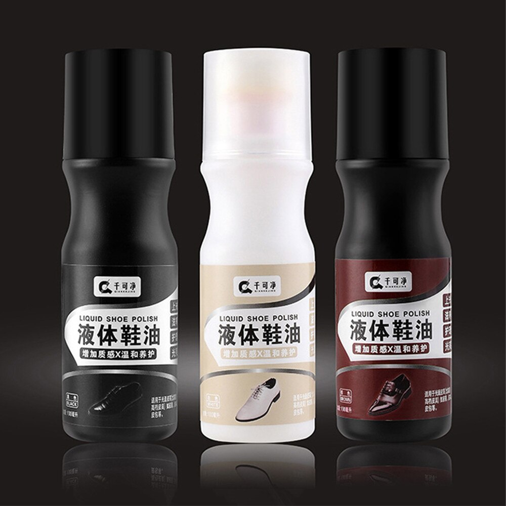 Leather Shoes Clening Liquid Shoe Polish Leather Maintenance Oil Polisher Cleaning Tool for Shoe Refurbished Changing Care Agent