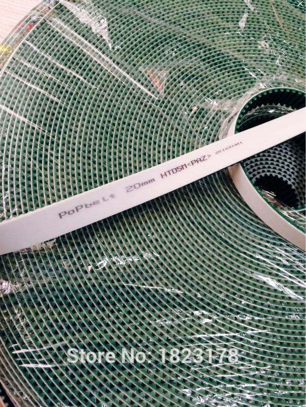 10 meters/partij HTD5M 20mm Breedte 20mm PU Open Ended Distributieriem HTD 5 M-20 mm (Pitch = 5mm)