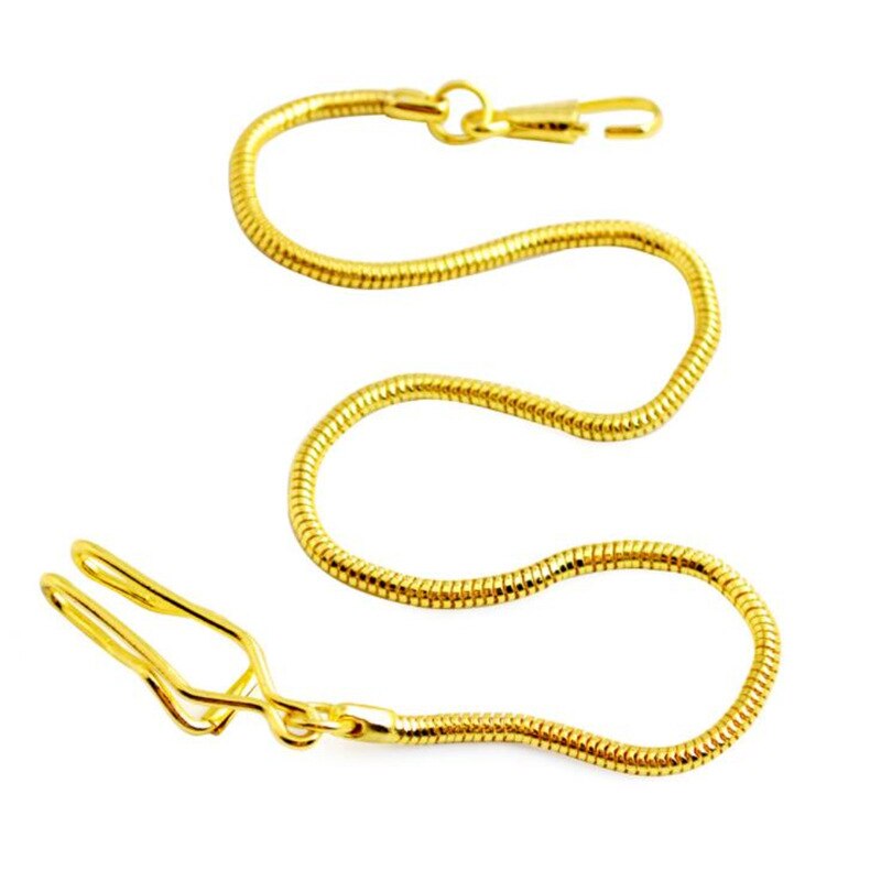 Stainless Steel 39cm Fob Chain for men or women Jewelry Accessories Pocket Watch chain: gold