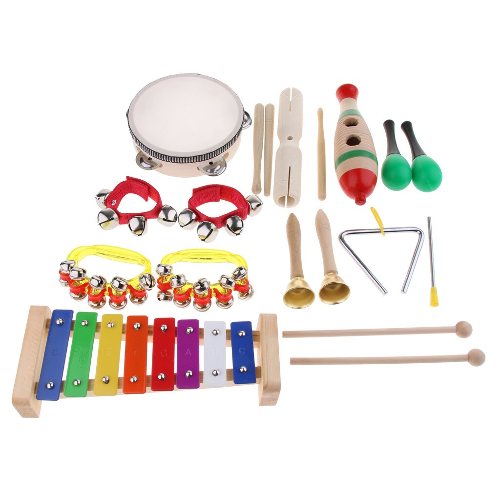 13pcs Percussion Instrument Set Preschool Early Educational Musical Toys Set
