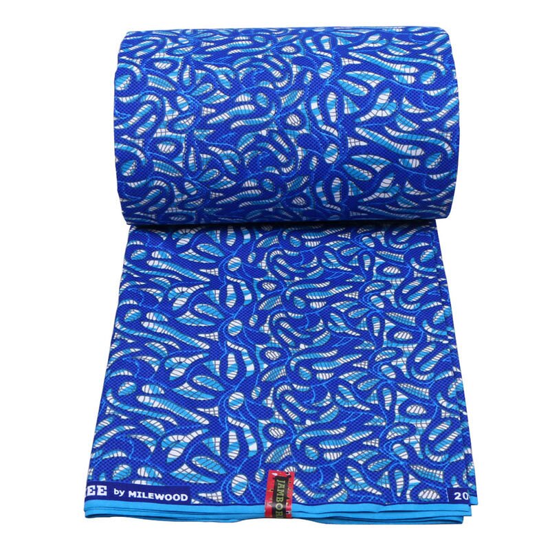 Tela de cera de tela Real de pagne africano Ankara Material de costura de impresión para vestido de 6 yardas lote