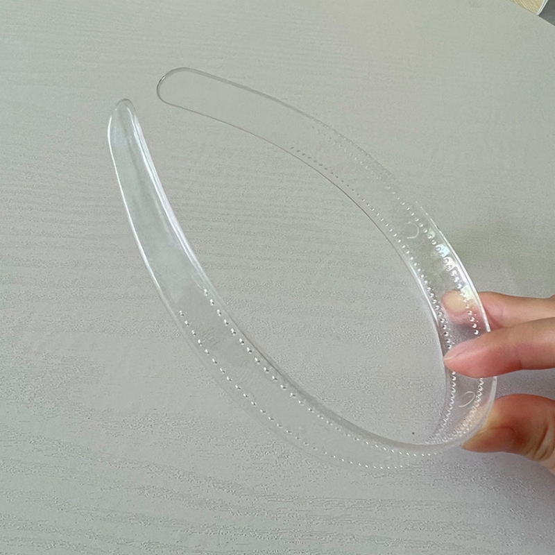 3pcs 8mm/12mm/20mm Clear Plastic Headbands With Teeth Plain Transparent Hairbands for DIY Women Hair Accessories Raw Hair Hoops: Lavender