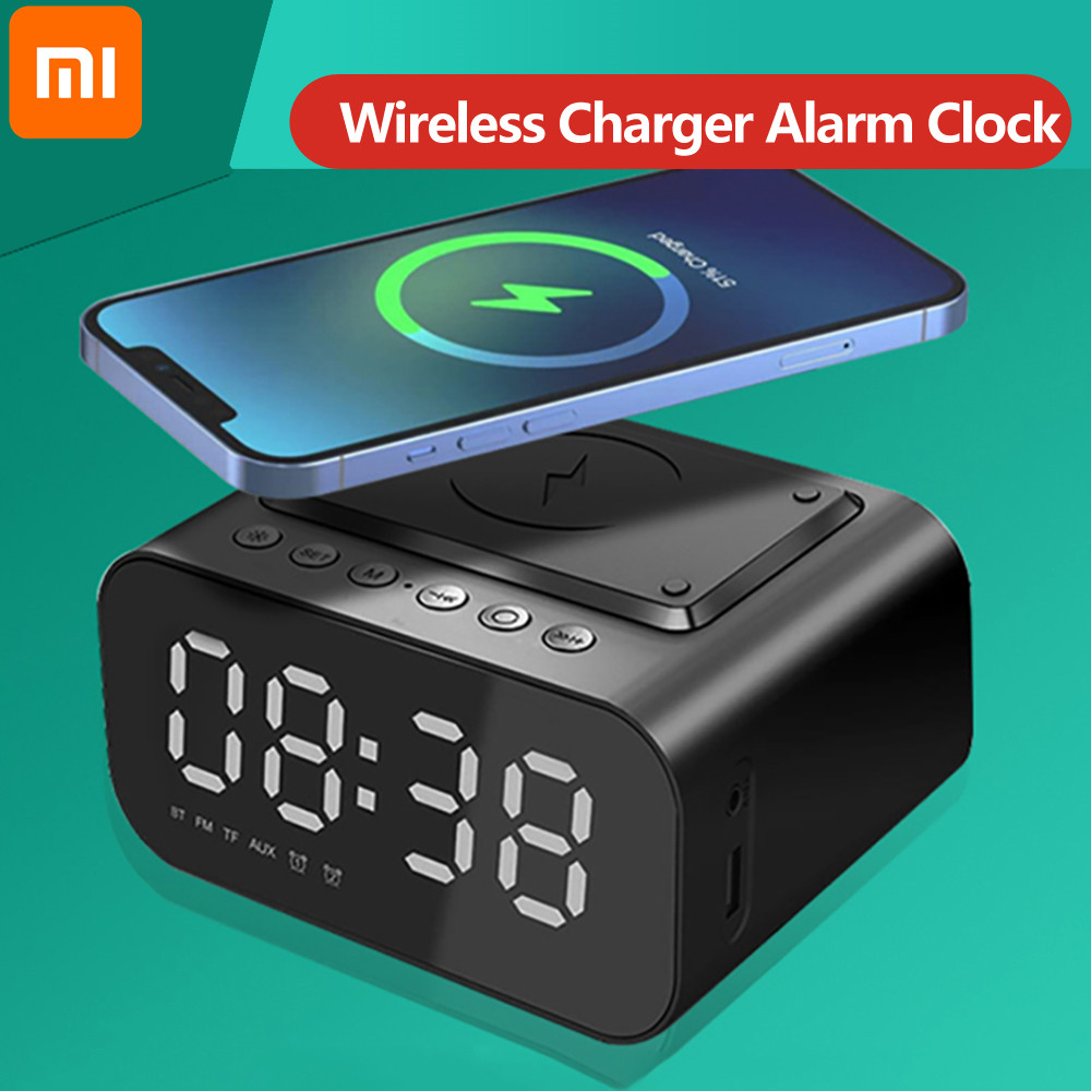 Xiaomi – réveil sans fil avec haut-parleur Bluetooth, horloge numérique intelligente à LED, horloge électronique de bureau, Radio Fm, USB