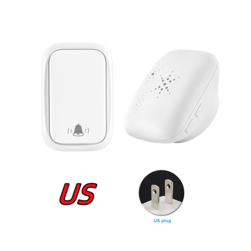 Cerhot Self Powered Outdoor Wireless Doorbell Waterproof Door Ring Chime 150M Distance 38 Songs Home Welcome Door Bell Sets: Yellow