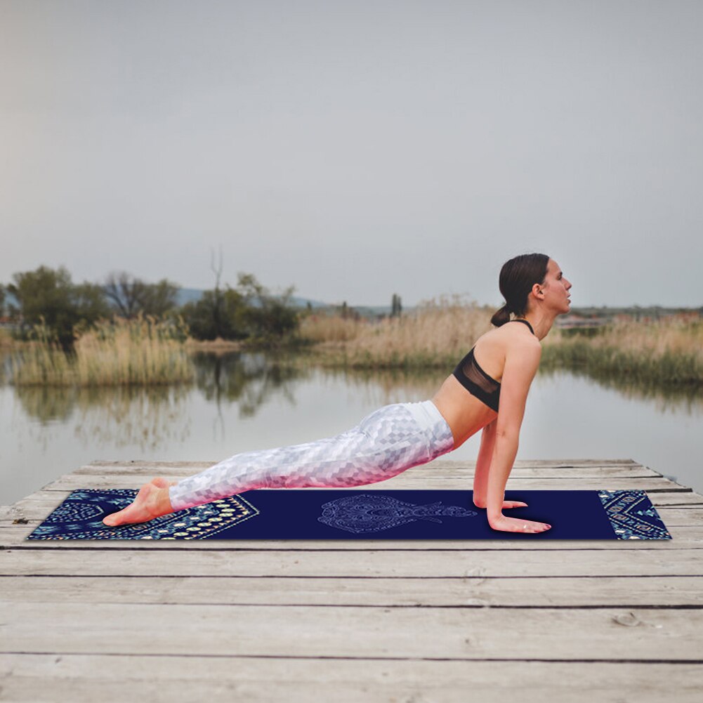 Portable Antislip Microfiber Gedrukt Yoga Mat Handdoeken Zachte Fitness Deken Workout Sport Reizen Thuis Yoga Mat Quick-drogen