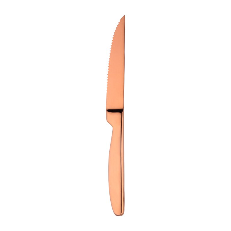 4 st köksknivset i rostfritt stål bestick vass guldkniv kött grönsaksfruktskärare 22 x 2cm kockkniv: 4 roséguld-b