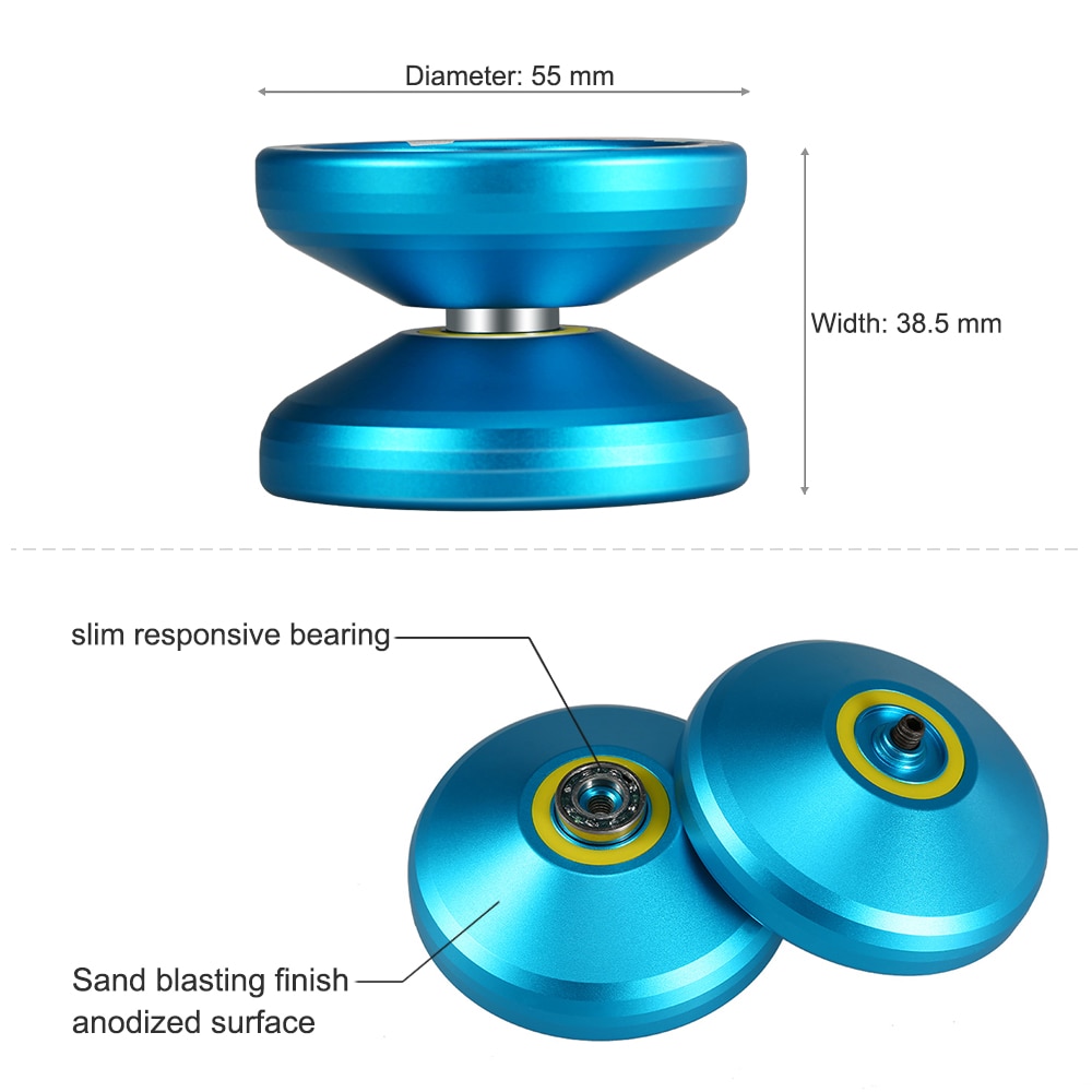 Yy 3 Colors Magic Yoyo Responsive High-speed Aluminum Alloy Yo-yo Cnc