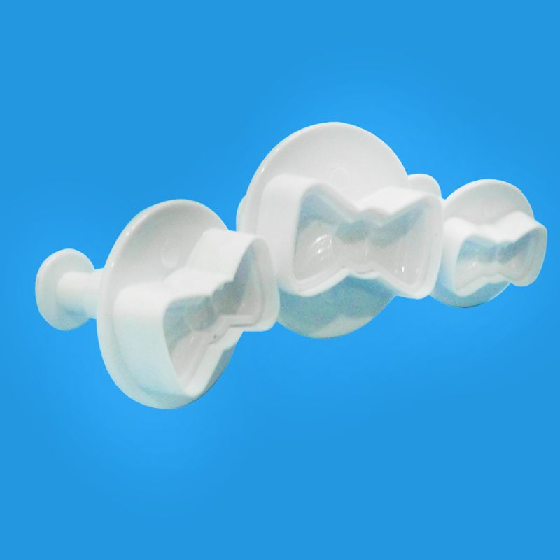 3d mini sløjfe form gør-det-selv fondant stempelkutter småkage stempel form sløjfe-kiks topper form bagning