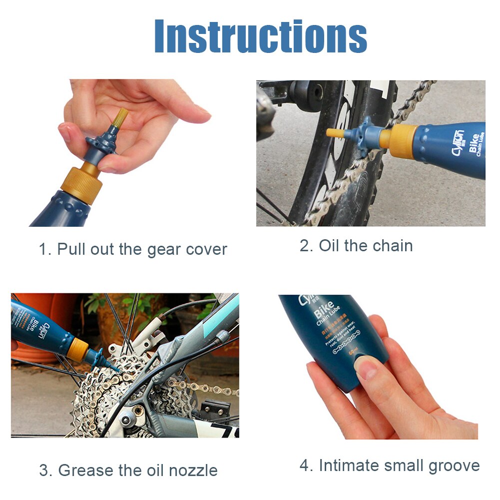 60ml Bike Repair Protection Portable Cycling Grease Outdoor Sports Bicycle Chain Lubricant Lube Oil Cleaner Bearings Tools