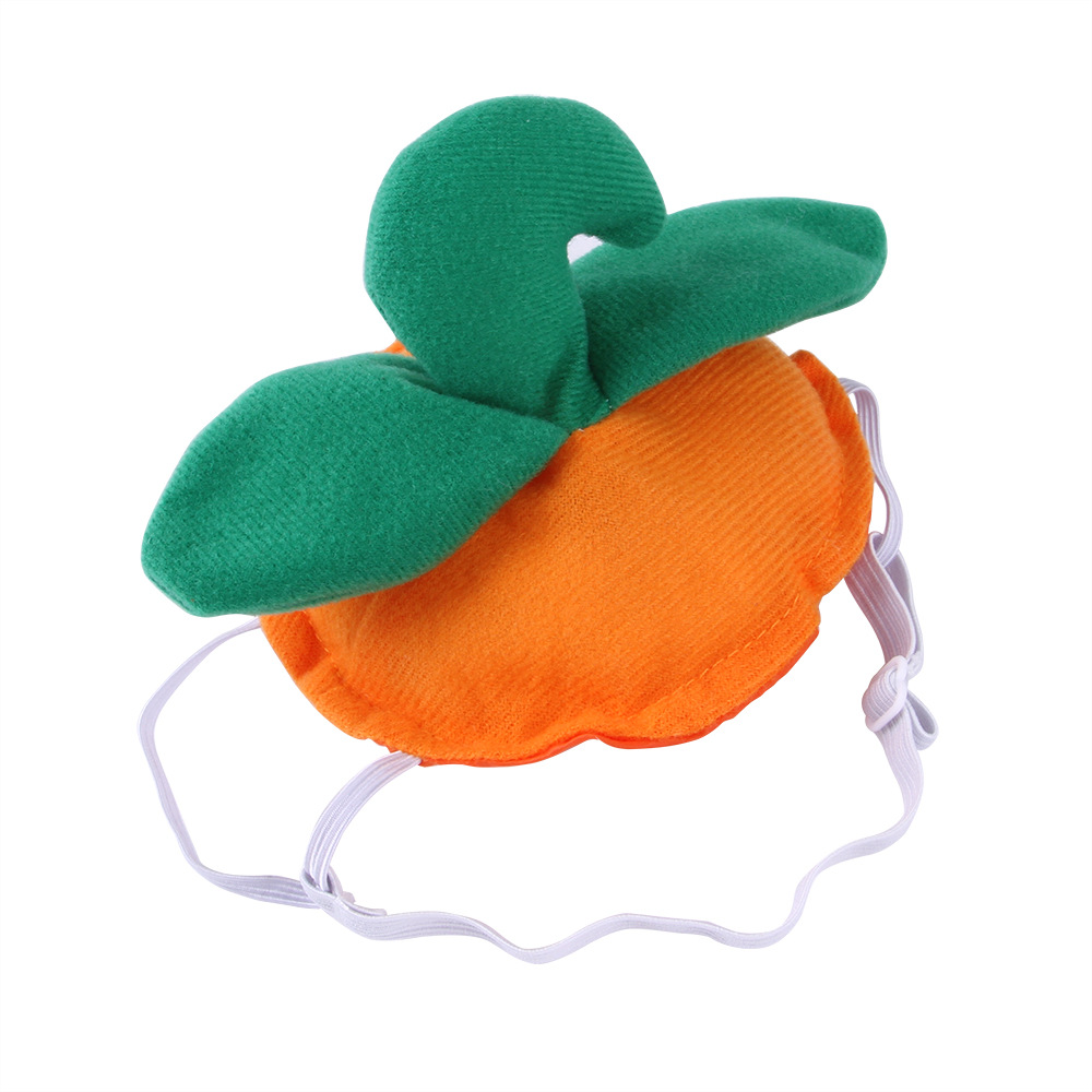 Chapeau D'Halloween Pour Chien Et Chat - Déguisement Citrouille Souriante Rouge En Feutre - Accessoire De Fête Pour Animaux