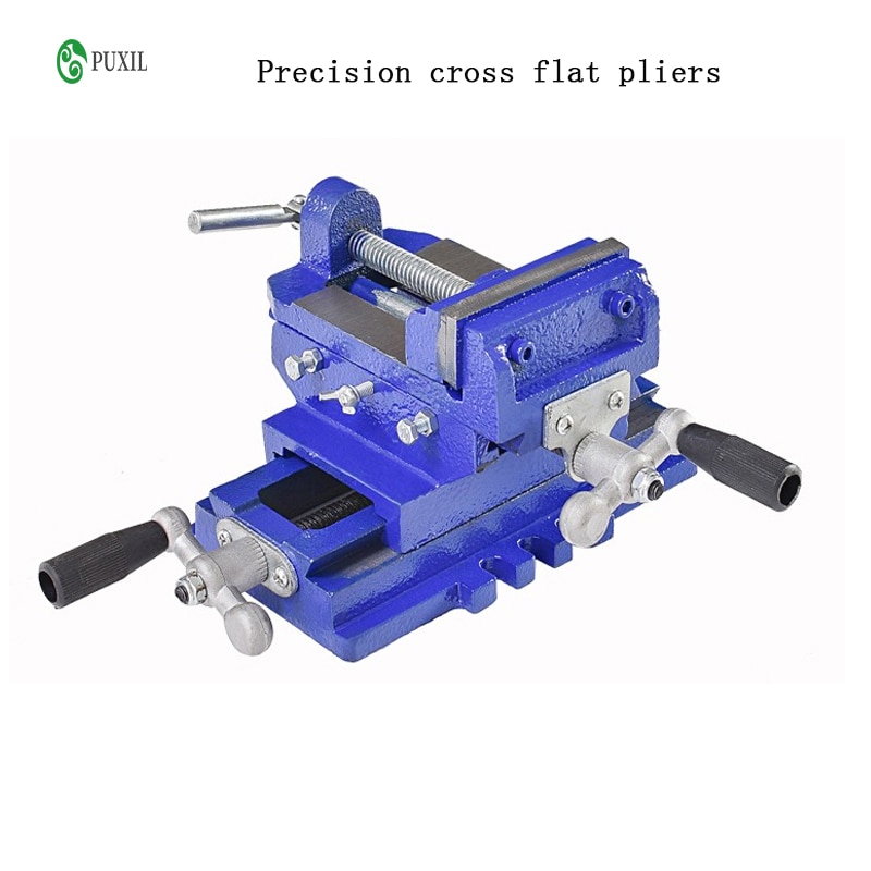 Bidirectional motion bench drilling operation platform flat tweezers high strength cast iron precision bench screw clamp tool