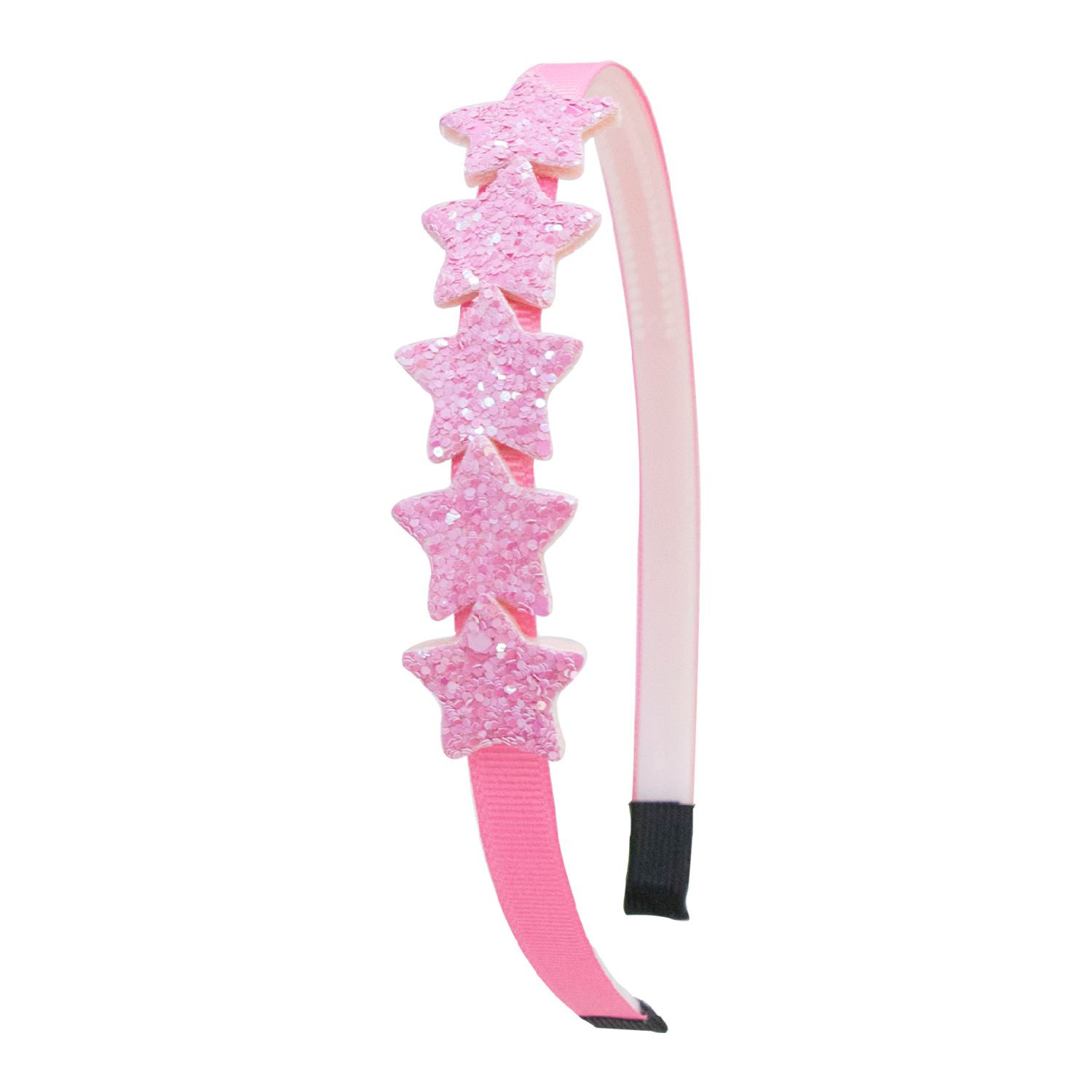 1 diademas bonitas con forma de estrella brillante para niñas, diademas con forma de estrella brillante, accesorios para el cabello para niños: Rosa