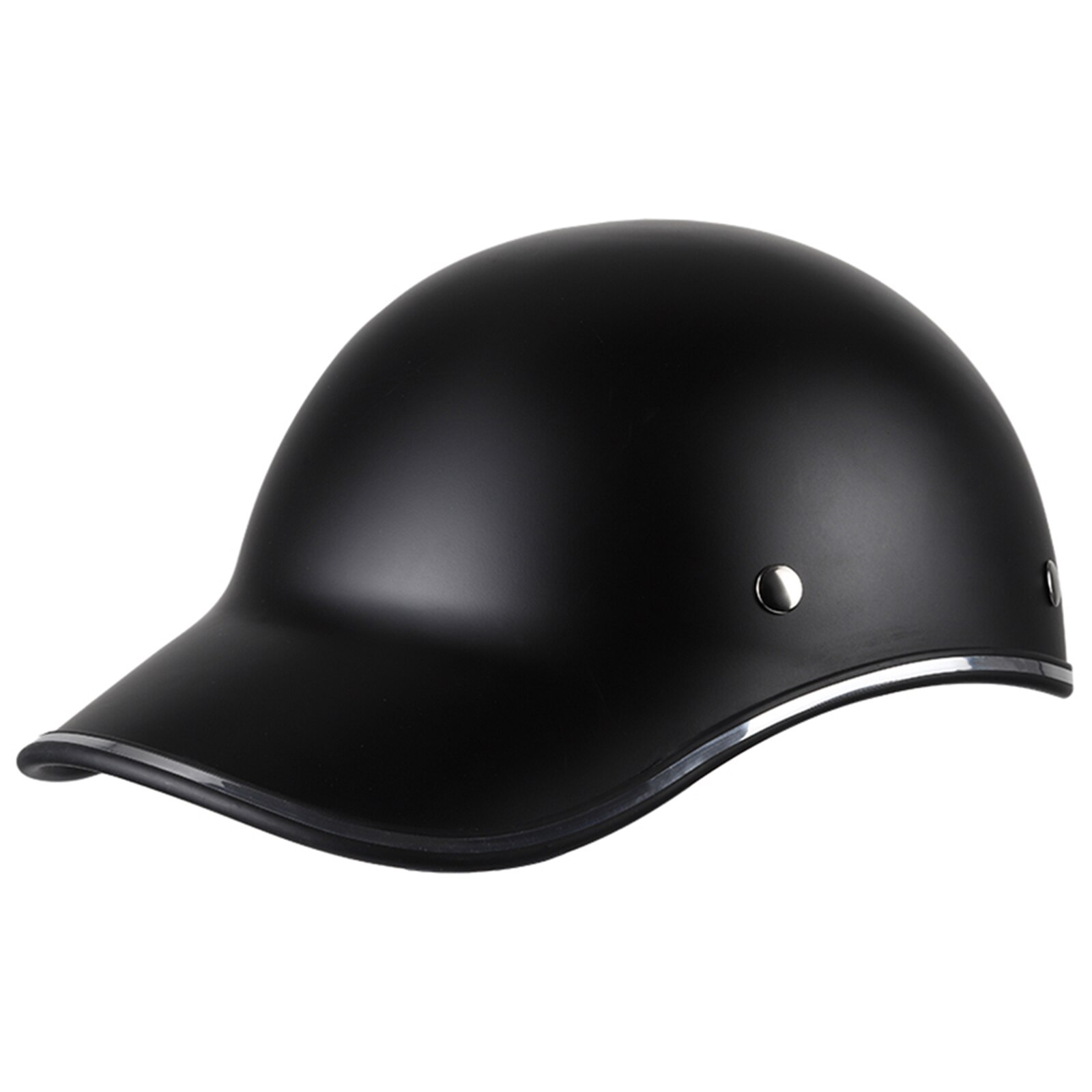 Motorcykel hjelm cykel cykel baseball cap hjelm halvhjelm cykelhjelm til mænd kvinder voksne cykeludstyr: Sort 2