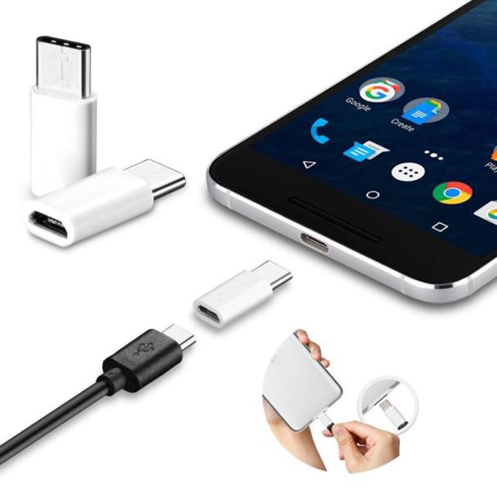 10 Ps/s Mobiele Telefoon Adapter Type-C USB-C Naar Usb Adapter Microusb Connector Voor Xiaomi Huawei Oneplus 3T adapter Micro Usb