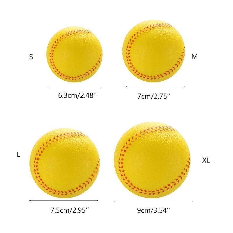 Elastic Solid Practice Baseball, Soft PU Baseballs Training Ball for Practice