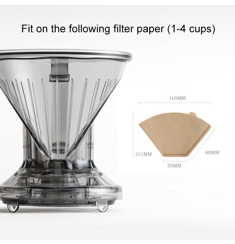 Clever Coffee Dripper 10oz Hand Drip Brewer Safe BPA Free Plastic Reusable for Travel Home Perfect for Pour Over Coffee ColdBrew