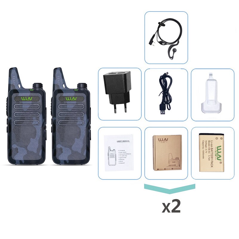 2pcs WLN KD C1 Mini Walkie Talkie рация Handheld 2 Way Ham Radio hf Transceiver USB Charging KD-C1 uhf Walkie-Talkies wln KDC1