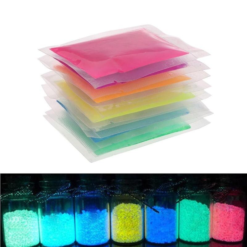 1 Zak 10G Lichtgevende Zand Speelgoed Diy Glow Pigment Kleurrijke Gloeien In Het Donker Zand Fluorescerende Zand Party Decoratie willekeurige Kleur