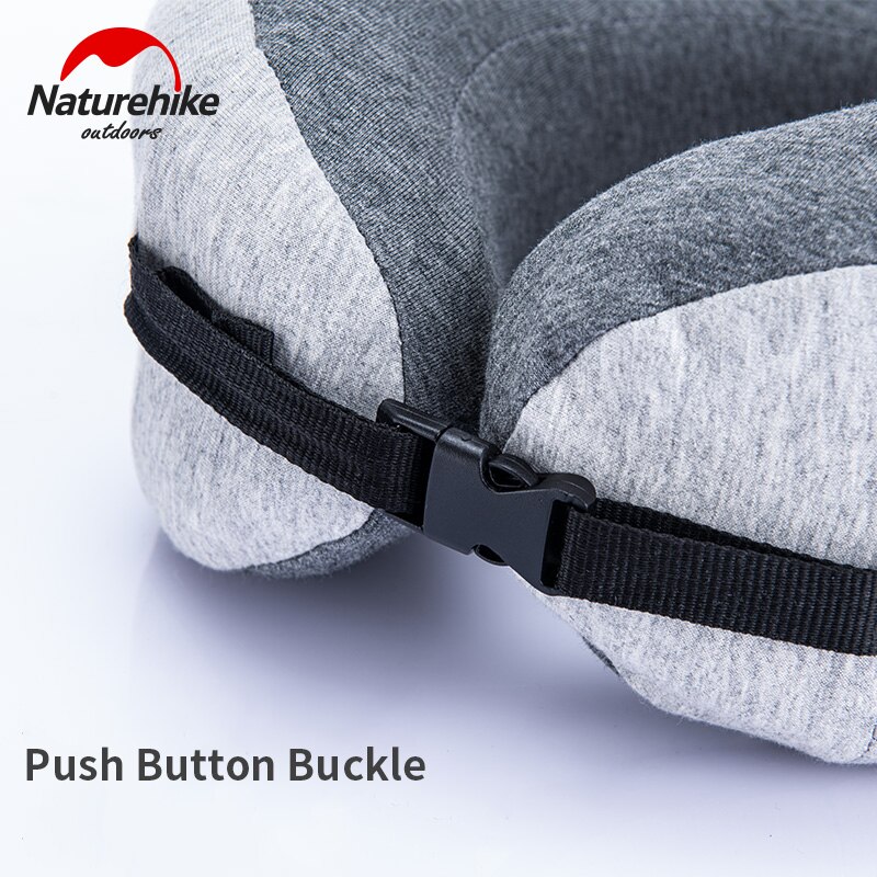 Naturehike Cuscino Da Viaggio di Alta qualità Gomma Piuma di Memoria Cuscino del Collo, Confortevole e Traspirante Copertura, Aereo Luce di Viaggio Cuscini