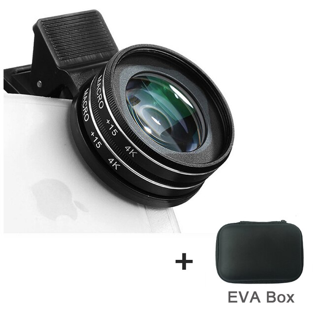 37MM 30X Makro Objektiv 4K HD Professionelle Fotografie Telefon Kamera für iPhone Xiaomi huawei Objektiv 15X Makro Objektiv für Smartphone