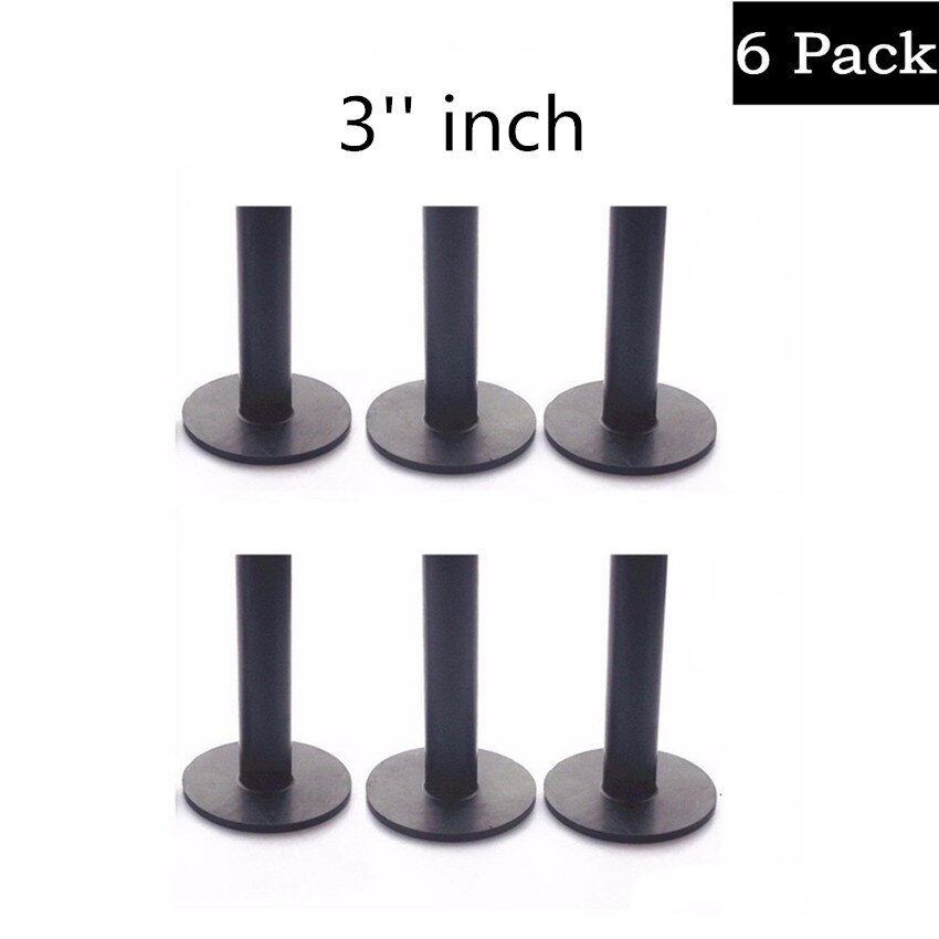 Golf Tees de goma 6 unids/set rango de conducción practica la ayuda de entrenamiento herramientas camiseta para aire libre deportes Durable titular negro golfista dedo diez: 3.0 inch 6 Pcs