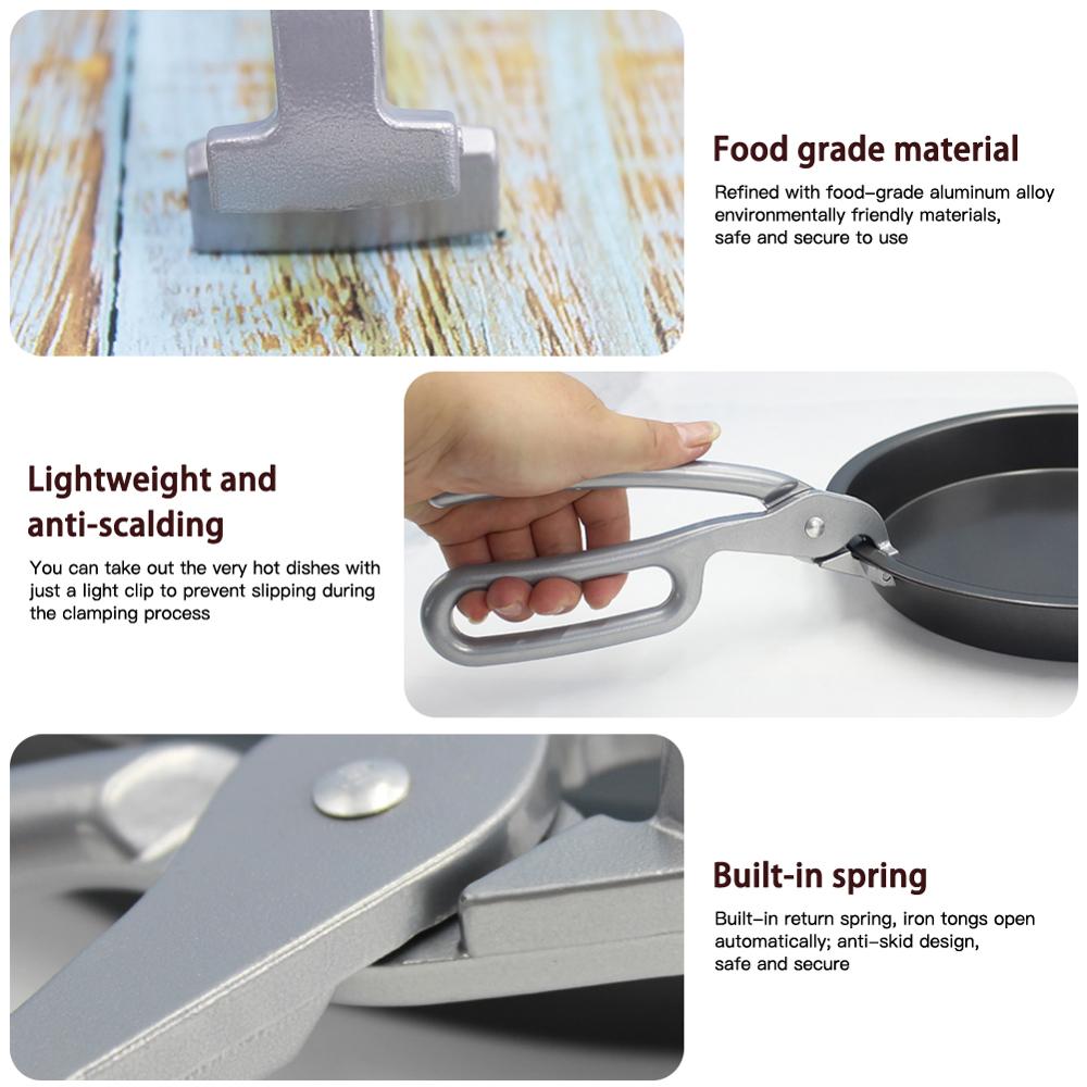 Pizza Pan Gripper Aluminium Dish Plate Bowl Clip Anti Gripper Pizza Pan Plate For Pulling Oven Pizza Pan Dish Tray